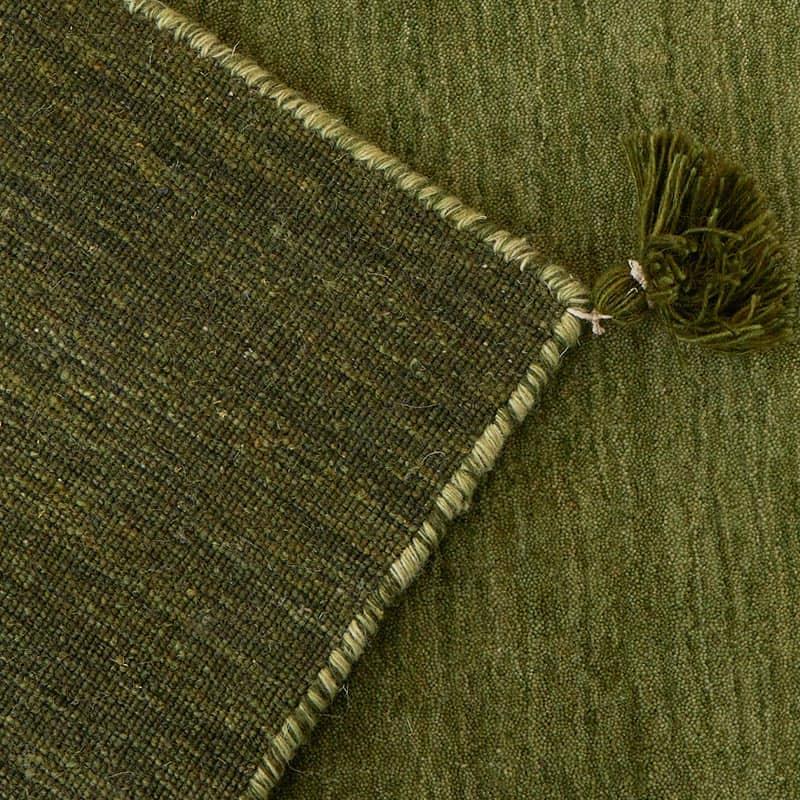 ラグ 130x190cm グリーン ラグマット ルミィ ホットカーペットカバー ラグカーペット タッセル オールシーズン 一年中 春夏秋冬 ウール おしゃれ シンプル 無地 | ブランド登録なし | 08