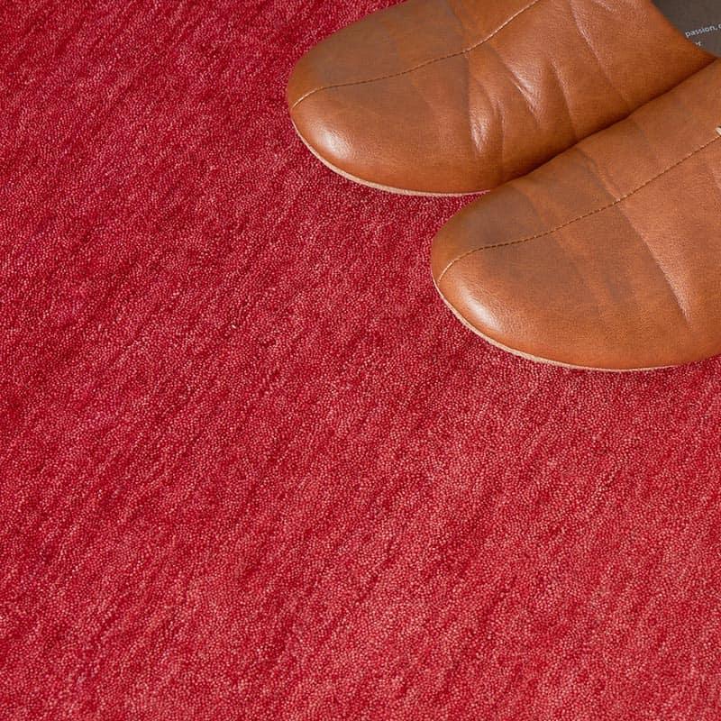 玄関マット 50x80cm レッド ルミィ タッセル オールシーズン 一年中 春夏秋冬 ウール おしゃれ シンプル 無地 モダン 和モダン アジアン 北欧 エスニック インテ | ブランド登録なし | 02