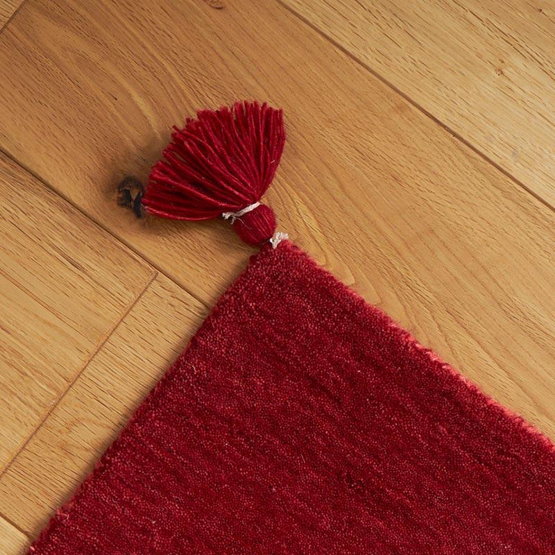 ラグ 130x190cm レッド ラグマット ルミィ ホットカーペットカバー ラグカーペット タッセル オールシーズン 一年中 春夏秋冬 ウール おしゃれ シンプル 無地 モ | ブランド登録なし | 06