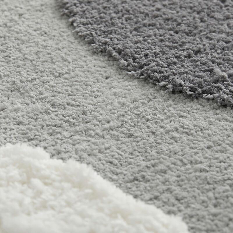 ラグ センターラグ ムクラ 100x150cm グレー 洗える 洗濯機可能 ラグマット カーペット 長方形 ウォッシャブル ホットカーペットカバー 滑り止め おしゃれ 立体 | ブランド登録なし | 01