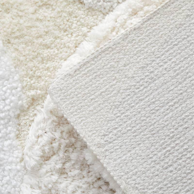 リビングラグ ラムル 130x190cm 洗える 洗濯機対応 滑り止め ホットカーペットカバー ウォッシャブル ラグカーペット ホワイト系 立体感 おしゃれ 北欧 カントリ | ブランド登録なし | 04
