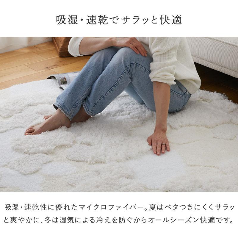 ラグ センターラグ ラムル 160cm 円形 洗える 洗濯機可能 ラグマット カーペット ラウンド ホワイト系 ウォッシャブル ホットカーペットカバー 滑り止め おしゃ | ブランド登録なし | 12
