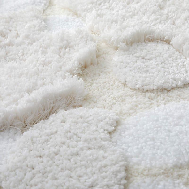 ラグ センターラグ ラムル 160cm 円形 洗える 洗濯機可能 ラグマット カーペット ラウンド ホワイト系 ウォッシャブル ホットカーペットカバー 滑り止め おしゃ | ブランド登録なし | 01