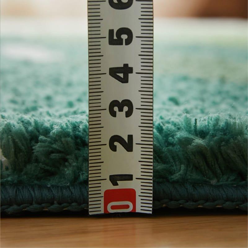 リビングラグ モンステラ 110x190cm グリーン 洗える 洗濯機対応 すべり止め ホットカーペット対応 ウォッシャブル リーフ柄 マイクロファイバー 立体感 緑色 イ | ブランド登録なし | 03