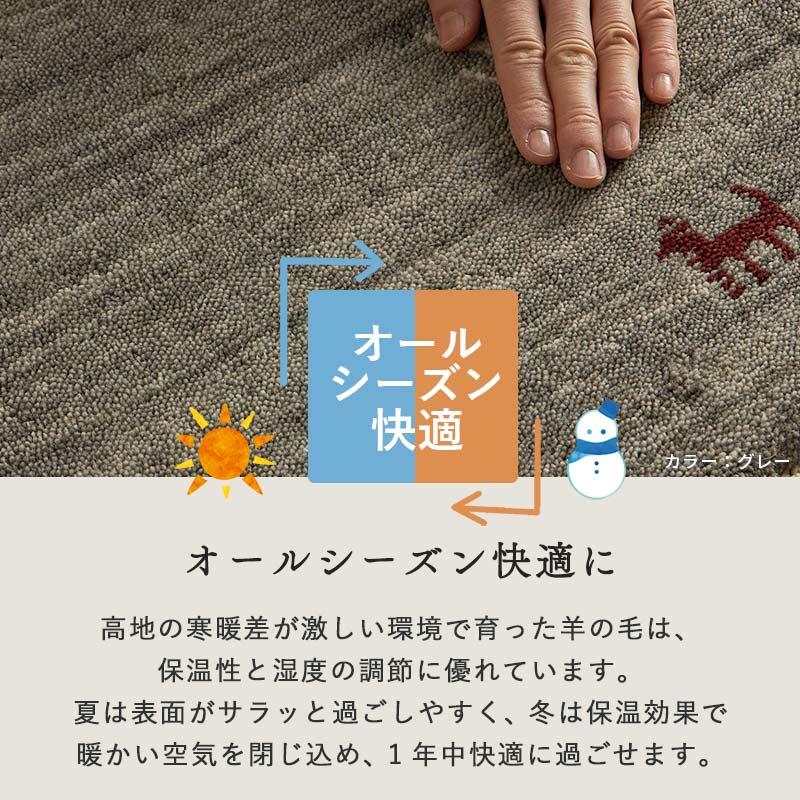 玄関マット 50x80cm グレー ギャッベ おしゃれ かわいい レトロ 和モダン 和風 カジュアル 北欧 玄関ラグ 春夏秋冬 オールシーズン 一年中 | ブランド登録なし | 14