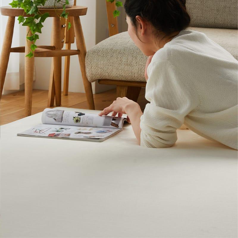 ホリデープラス 高反発18mm 235x330cm アイボリー 高反発ウレタン はっ水加工 低ホルムアルデヒド 遮音 防音 すべり止め ホットカーペットカバー シンプル 無地 | ブランド登録なし | 12