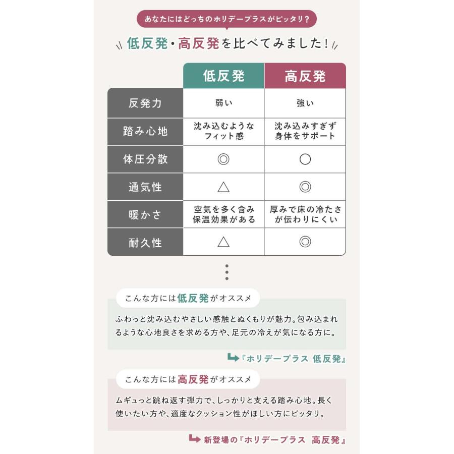 ホリデープラス 高反発18mm 235x330cm アイボリー 高反発ウレタン はっ水加工 低ホルムアルデヒド 遮音 防音 すべり止め ホットカーペットカバー シンプル 無地 | ブランド登録なし | 05