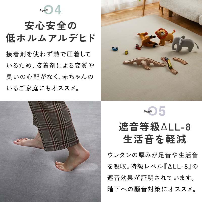 ホリデープラス 高反発18mm 235x235cm ベージュ 高反発ウレタン はっ水加工 低ホルムアルデヒド 遮音 防音 すべり止め ホットカーペットカバー シンプル 無地 リ | ブランド登録なし | 07