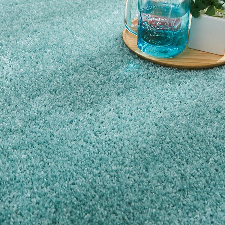 ラグカーペット 130x190cm ブルーグリーン オアシス2 ラグマット 無地 シンプル 洗える 冷感 すべり止め 防ダニ 抗菌・防臭 低ホルムアルデヒド ホットカーペッ | ブランド登録なし | 01