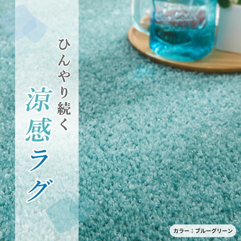 ラグカーペット 130x190cm ブルーグリーン オアシス2 ラグマット 無地 シンプル 洗える 冷感 すべり止め 防ダニ 抗菌・防臭 低ホルムアルデヒド ホットカーペッ | ブランド登録なし | 05