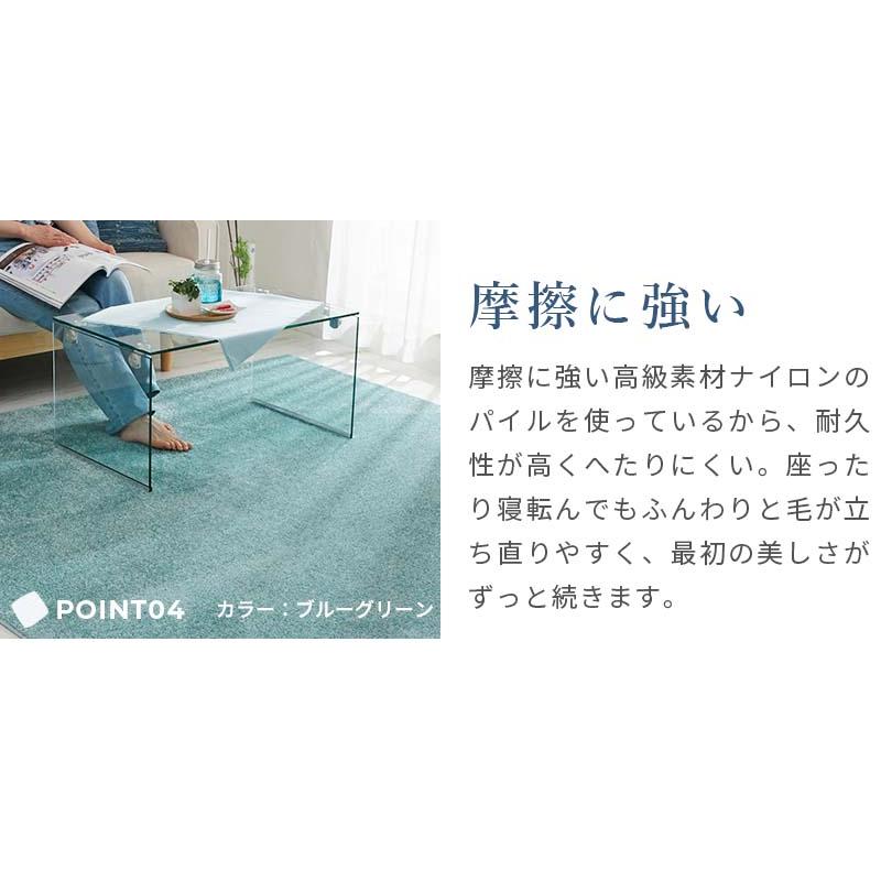 ラグカーペット 130x190cm ブルーグリーン オアシス2 ラグマット 無地 シンプル 洗える 冷感 すべり止め 防ダニ 抗菌・防臭 低ホルムアルデヒド ホットカーペッ | ブランド登録なし | 09