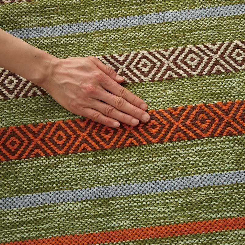 ラグマット 120x170cm グリーン アレーナチェスカ カーペット エスニック 洗える 総柄 おしゃれ レトロ アジアン 一人暮らし インテリアマット 和モダン 和風 リ | ブランド登録なし | 09