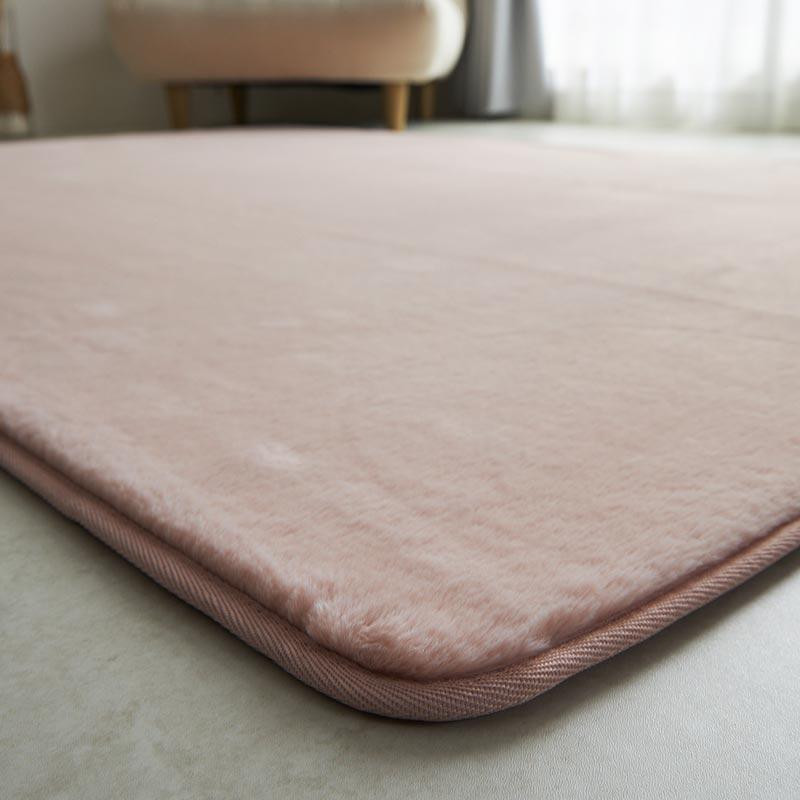 ラビットファー ラグ 90x130cm ピンク ラファ ラグマット ラグカーペット 洗える すべり止め ウォッシャブル ホットカーペットカバー おしゃれ かわいい 韓国風 | ブランド登録なし | 11