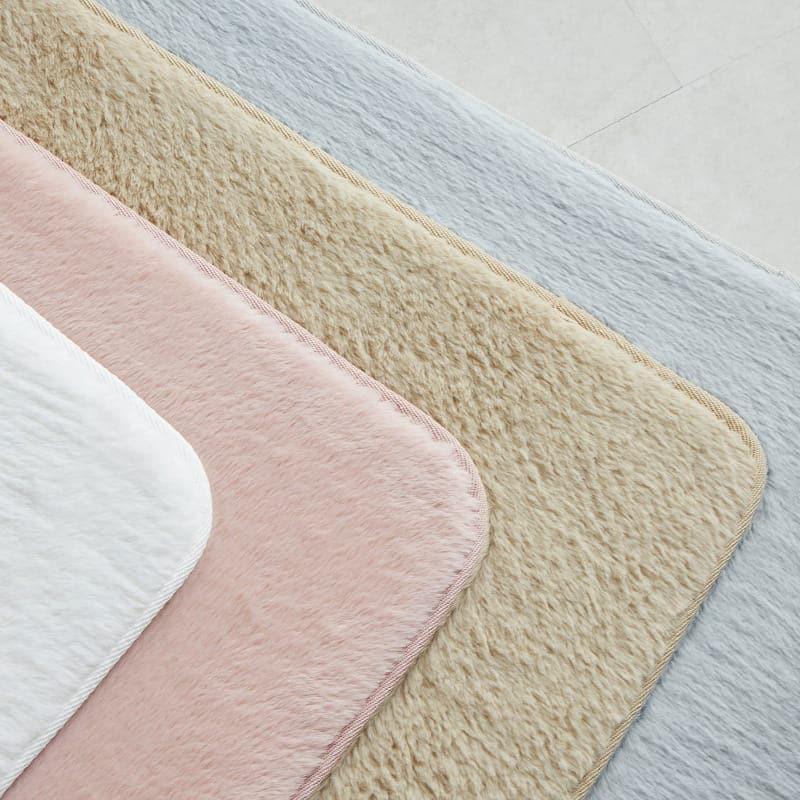 ラビットファー ラグ 90x130cm ピンク ラファ ラグマット ラグカーペット 洗える すべり止め ウォッシャブル ホットカーペットカバー おしゃれ かわいい 韓国風 | ブランド登録なし | 19