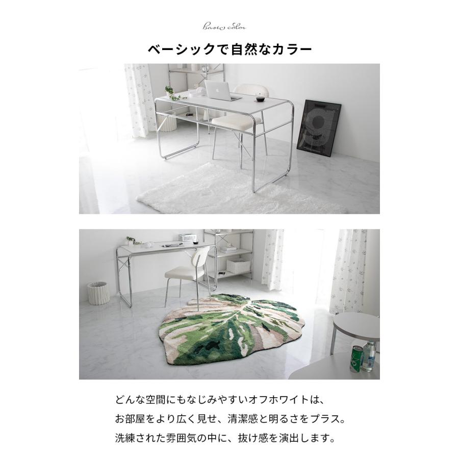 デスク 134x65x70cm ホワイト スチールフレーム フォンド パソコンデスク PCデスク 白家具 韓国インテリア おしゃれ かわいい 一人暮らし 北欧 姫系 パーティク | ブランド登録なし | 03