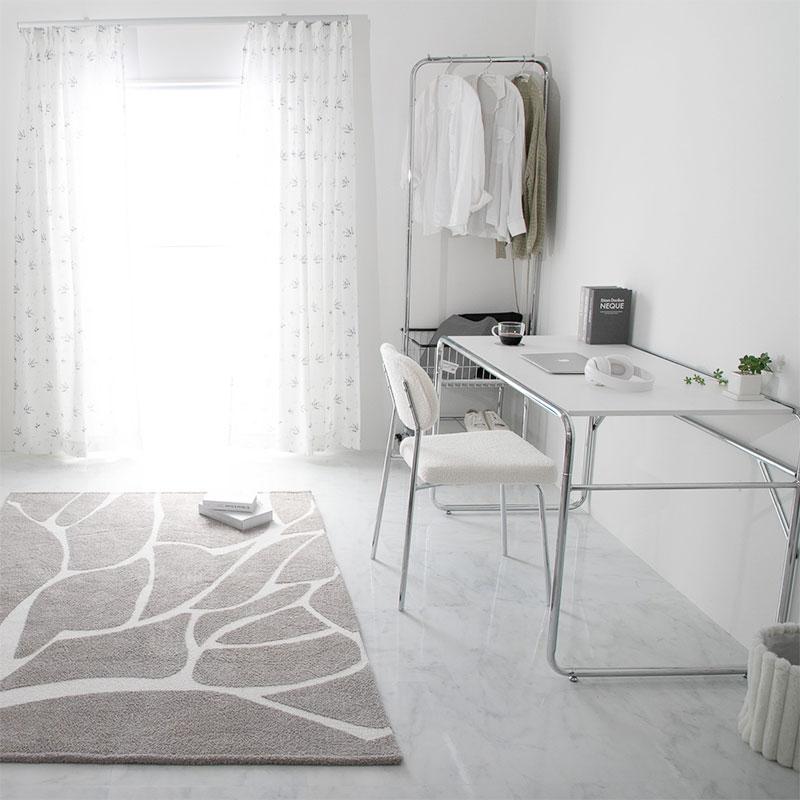 デスク 134x65x70cm ホワイト スチールフレーム フォンド パソコンデスク PCデスク 白家具 韓国インテリア おしゃれ かわいい 一人暮らし 北欧 姫系 パーティク | ブランド登録なし | 06