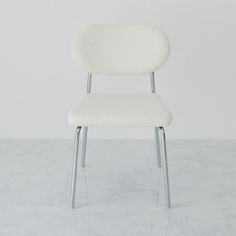 チェア 48x52x76cm ホワイト アームレス 肘無 イーズ おしゃれ かわいい 白家具 ダイニングチェア ラウンジチェア デスクチェア 北欧 韓国インテリア 一人暮らし | ブランド登録なし | 10