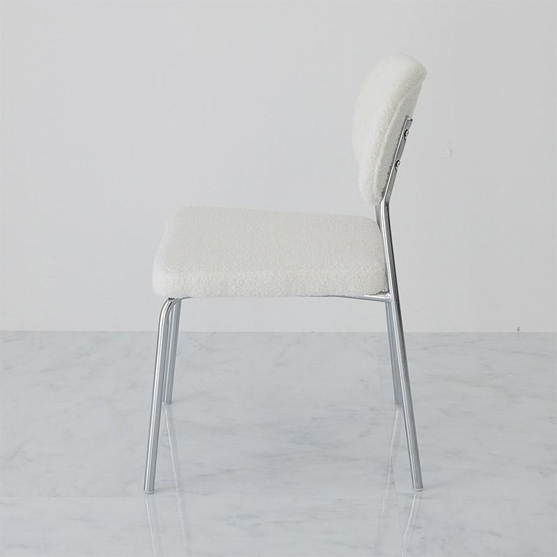 チェア 48x52x76cm ホワイト アームレス 肘無 イーズ おしゃれ かわいい 白家具 ダイニングチェア ラウンジチェア デスクチェア 北欧 韓国インテリア 一人暮らし | ブランド登録なし | 11