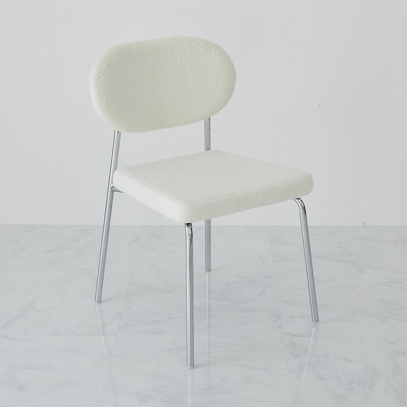 チェア 48x52x76cm ホワイト アームレス 肘無 イーズ おしゃれ かわいい 白家具 ダイニングチェア ラウンジチェア デスクチェア 北欧 韓国インテリア 一人暮らし | ブランド登録なし | 12