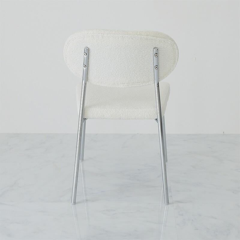 チェア 48x52x76cm ホワイト アームレス 肘無 イーズ おしゃれ かわいい 白家具 ダイニングチェア ラウンジチェア デスクチェア 北欧 韓国インテリア 一人暮らし | ブランド登録なし | 13