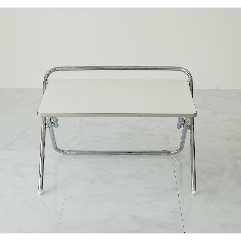 折り畳みテーブル  65x47x41cm ホワイト センターテーブル ローテーブル セイル おしゃれ かわいい 白家具 北欧 韓国インテリア 一人暮らし スチール脚 金属脚 | ブランド登録なし | 11