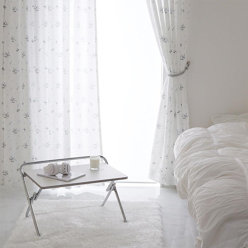 折り畳みテーブル  65x47x41cm ホワイト センターテーブル ローテーブル セイル おしゃれ かわいい 白家具 北欧 韓国インテリア 一人暮らし スチール脚 金属脚 | ブランド登録なし | 07