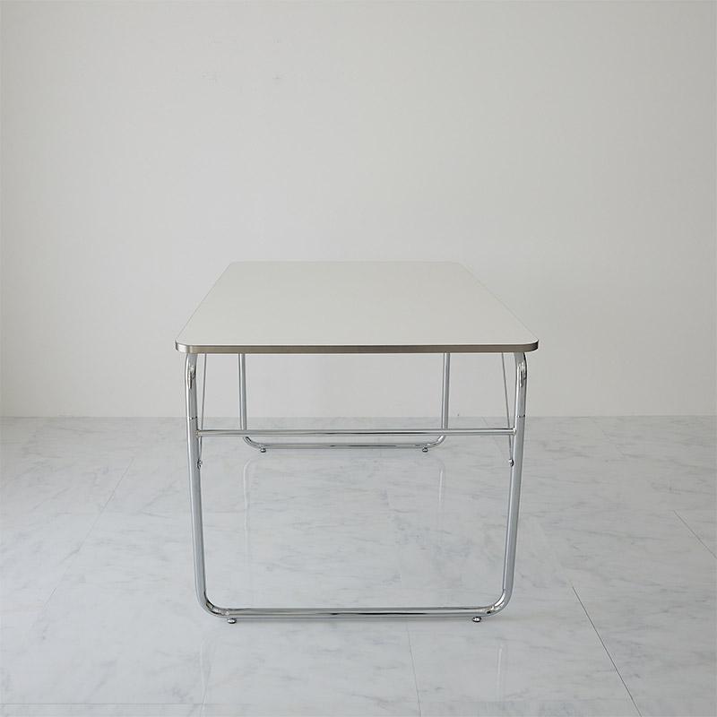 テーブル 幅80cm ホワイト ダイニングテーブル デスク セーン 金属フレーム シルバー パソコンデスク PCデスク 長方形 二人掛け 2人用 おしゃれ 白家具 韓国イン | ブランド登録なし | 12