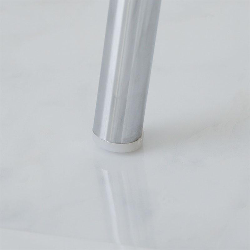 ダイニングチェア ホワイト トリム 金属フレーム シルバー アームレス 肘無 おしゃれ 白家具 韓国インテリア 北欧 かわいい 一人暮らし カフェ 喫茶店 食卓チェ | ブランド登録なし | 10