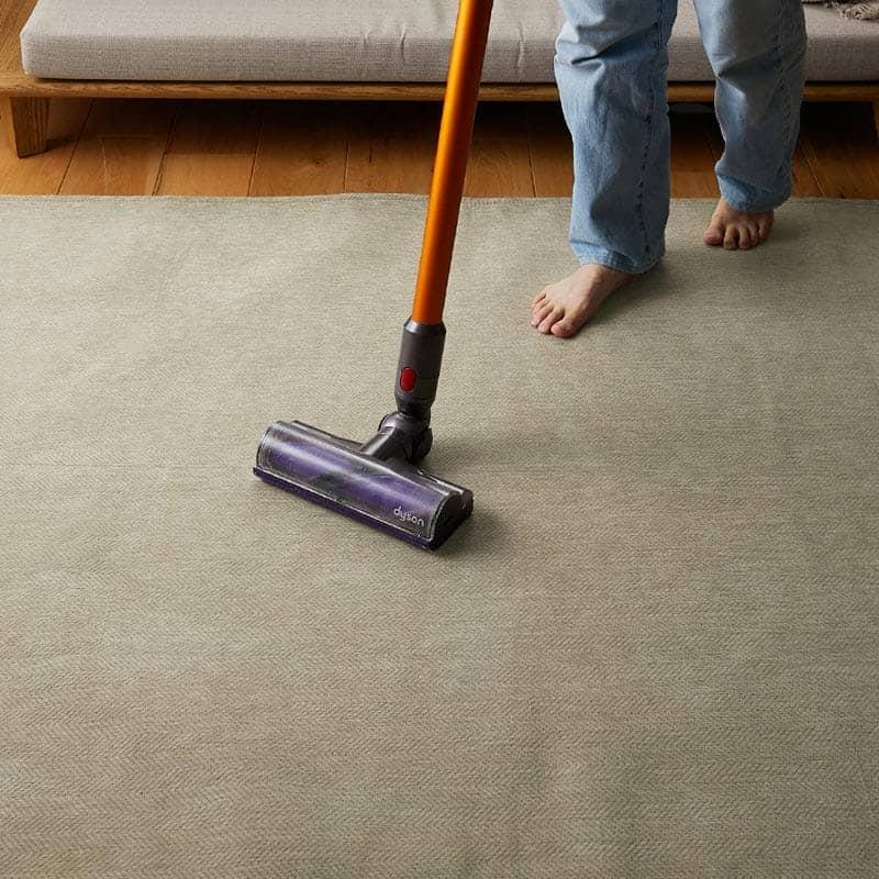 ラグカーペット 190x240cm グレージュ 洗える 洗濯機対応 ラグマット すべり止め付き はっ水 おしゃれ シンプル 北欧 モダン カジュアル ヘリンボーン 薄手 ホッ | ブランド登録なし | 04