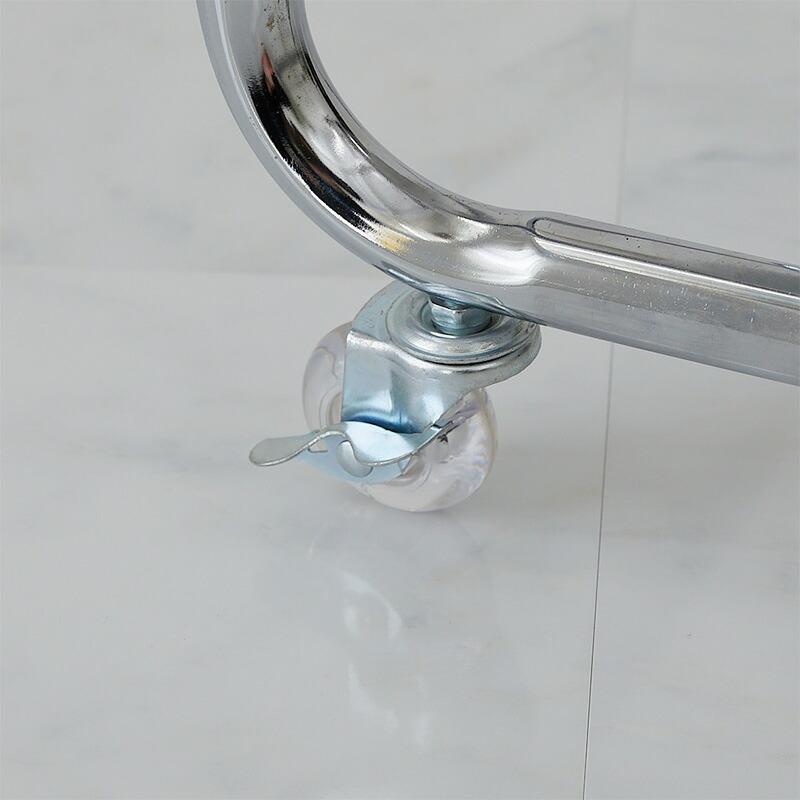 サイドテーブル 幅55cm ホワイト キャスター付き フェロー ソファサイド ソファ横 おしゃれ 北欧 金属フレーム シルバー 韓国インテリア 白家具 ソファテーブル | ブランド登録なし | 11