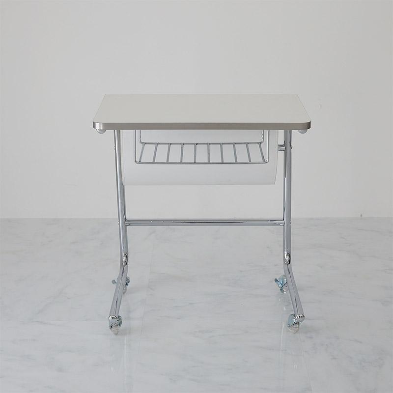 サイドテーブル 幅55cm ホワイト キャスター付き フェロー ソファサイド ソファ横 おしゃれ 北欧 金属フレーム シルバー 韓国インテリア 白家具 ソファテーブル | ブランド登録なし | 12