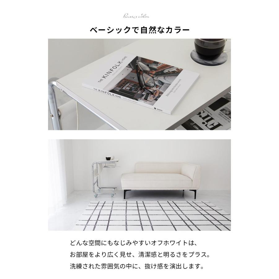 サイドテーブル 幅55cm ホワイト キャスター付き フェロー ソファサイド ソファ横 おしゃれ 北欧 金属フレーム シルバー 韓国インテリア 白家具 ソファテーブル | ブランド登録なし | 03