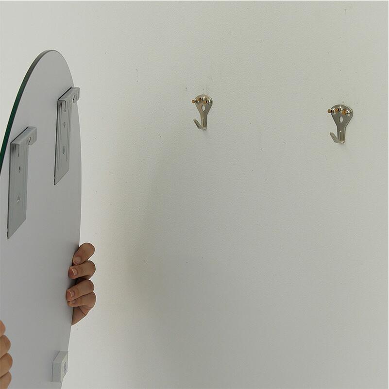 壁掛けミラー   オクト 50x70cm 円形 シルバー ウォールミラー リュール ラウンド サークル 鏡 おしゃれ 韓国インテリア 北欧 一人暮らし 玄関 リビング 寝室 | ブランド登録なし | 16