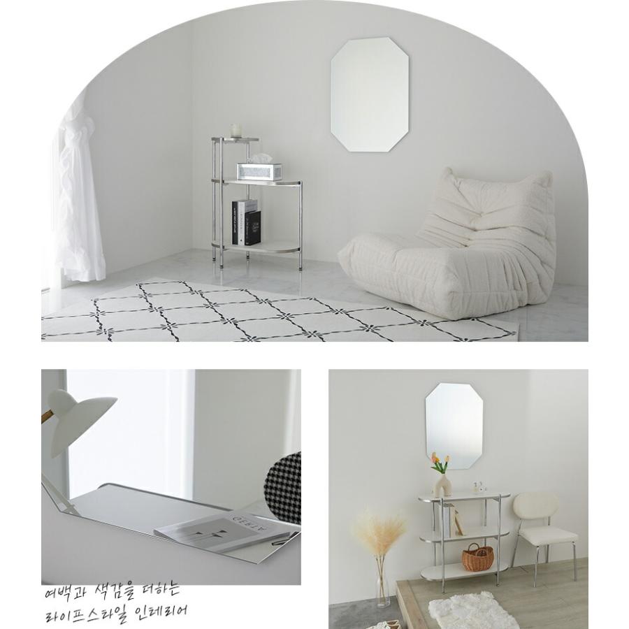 壁掛けミラー   オクト 50x70cm 円形 シルバー ウォールミラー リュール ラウンド サークル 鏡 おしゃれ 韓国インテリア 北欧 一人暮らし 玄関 リビング 寝室 | ブランド登録なし | 01