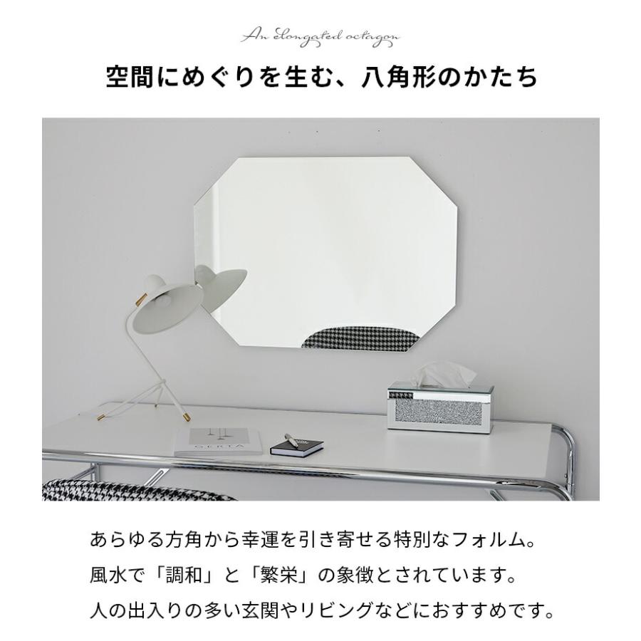 壁掛けミラー   オクト 50x70cm 円形 シルバー ウォールミラー リュール ラウンド サークル 鏡 おしゃれ 韓国インテリア 北欧 一人暮らし 玄関 リビング 寝室 | ブランド登録なし | 02