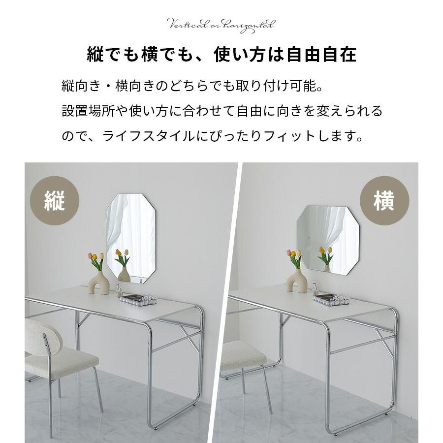 壁掛けミラー   オクト 50x70cm 円形 シルバー ウォールミラー リュール ラウンド サークル 鏡 おしゃれ 韓国インテリア 北欧 一人暮らし 玄関 リビング 寝室 | ブランド登録なし | 05