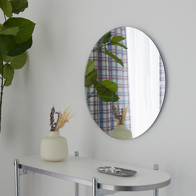 壁掛けミラー 50cm 円形 シルバー ウォールミラー ルナ ラウンド サークル 鏡 おしゃれ 韓国インテリア 北欧 一人暮らし 玄関 リビング 寝室 | ブランド登録なし | 13