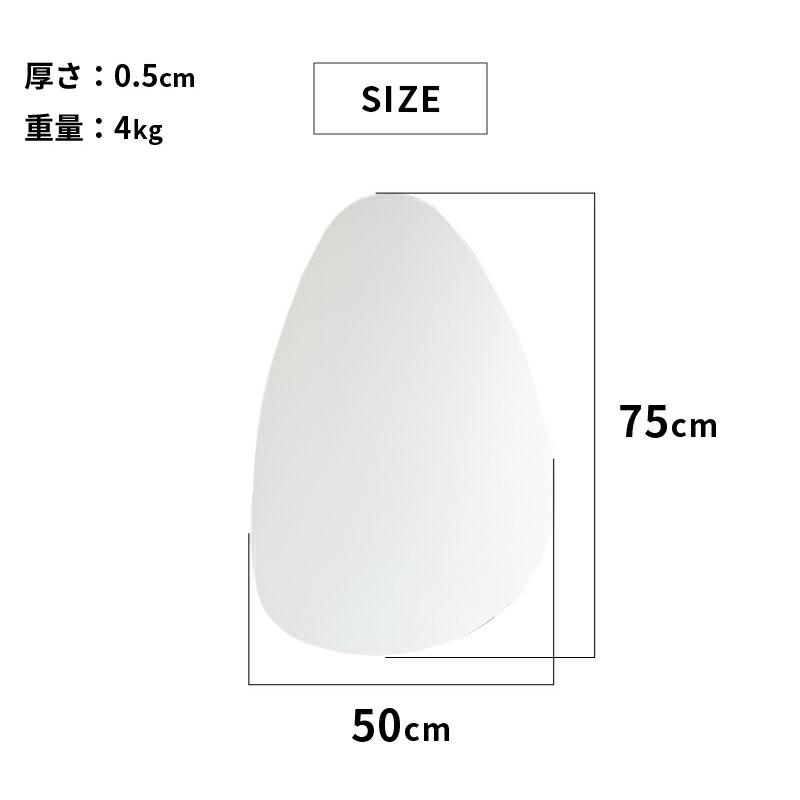 壁掛けミラー 50x75cm 円形 シルバー ドロップ型 ティアラ ウォールミラー ラウンド サークル 鏡 おしゃれ 韓国インテリア 北欧 一人暮らし 玄関 リビング 寝室 | ブランド登録なし | 05