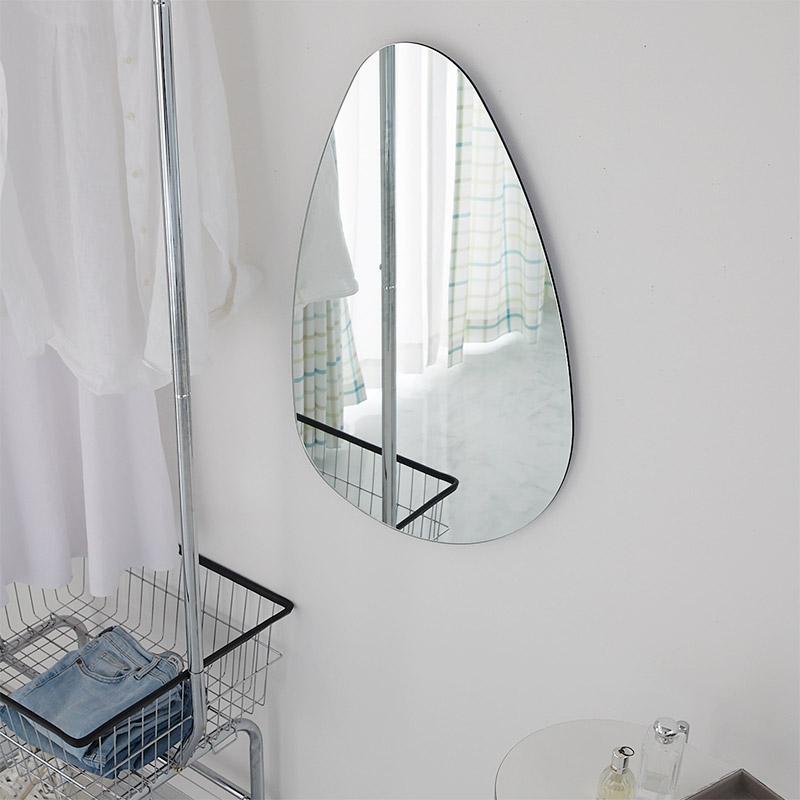 壁掛けミラー 50x75cm 円形 シルバー ドロップ型 ティアラ ウォールミラー ラウンド サークル 鏡 おしゃれ 韓国インテリア 北欧 一人暮らし 玄関 リビング 寝室 | ブランド登録なし | 07
