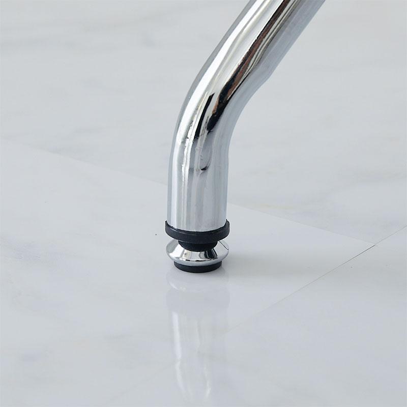 ダイニングベンチ 幅105cm ホワイト トリム 長椅子 ロングチェア 二人掛け 金属フレーム シルバー PUレザー 合皮 おしゃれ 白家具 韓国インテリア 北欧 かわいい | ブランド登録なし | 10