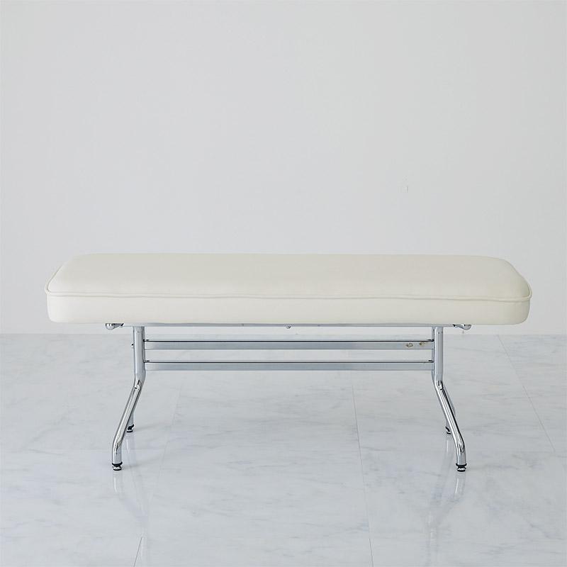 ダイニングベンチ 幅105cm ホワイト トリム 長椅子 ロングチェア 二人掛け 金属フレーム シルバー PUレザー 合皮 おしゃれ 白家具 韓国インテリア 北欧 かわいい | ブランド登録なし | 12
