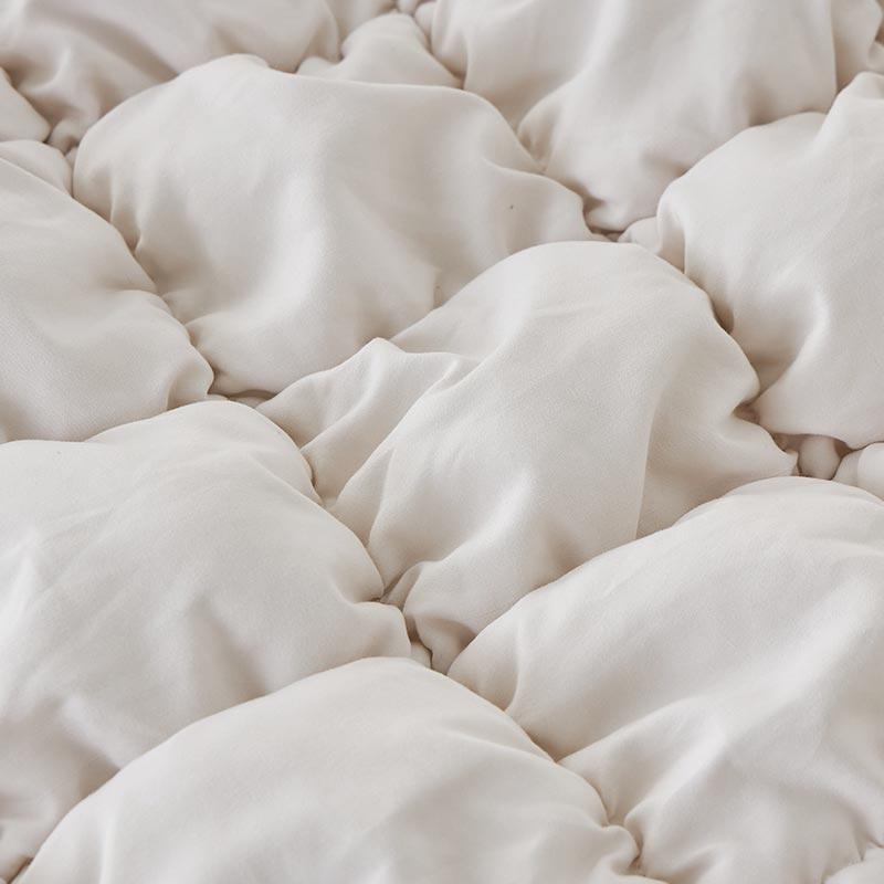 ぽこぽこキルティング 掛け布団カバー 枕カバー 2点セット シングルサイズ 150x210cm アイボリー おしゃれ かわいい 立体的 北欧 姫系 フェミニン 韓国インテリ | ブランド登録なし | 03