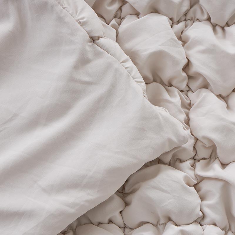 ぽこぽこキルティング 掛け布団カバー 枕カバー セミダブルサイズ 3点セット 170x210cm アイボリー おしゃれ かわいい 立体的 北欧 姫系 フェミニン 韓国インテ | ブランド登録なし | 06