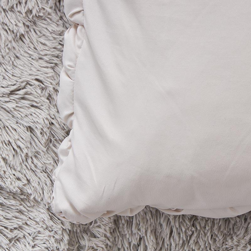 ぽこぽこキルティング 掛け布団カバー 枕カバー ダブルサイズ 3点セット 190x210cm アイボリー おしゃれ かわいい 立体的 北欧 姫系 フェミニン 韓国インテリア | ブランド登録なし | 09