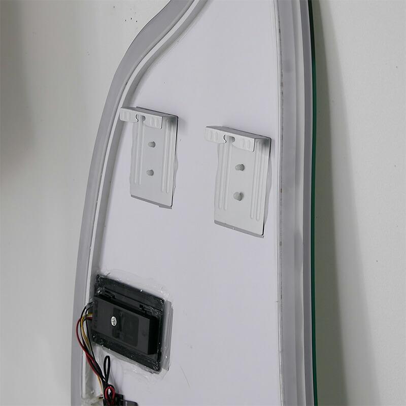 LEDミラー 50x150cm スタンドセット フロスト 姿見 スタンドミラー 壁掛け 全身ミラー ドルフィン 全身鏡 おしゃれ かわいい 雲形 楕円 韓国インテリア 北欧 ポ | ブランド登録なし | 12