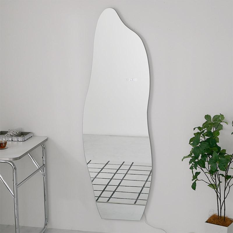 LEDミラー 50x150cm スタンドセット フロスト 姿見 スタンドミラー 壁掛け 全身ミラー ドルフィン 全身鏡 おしゃれ かわいい 雲形 楕円 韓国インテリア 北欧 ポ | ブランド登録なし | 09