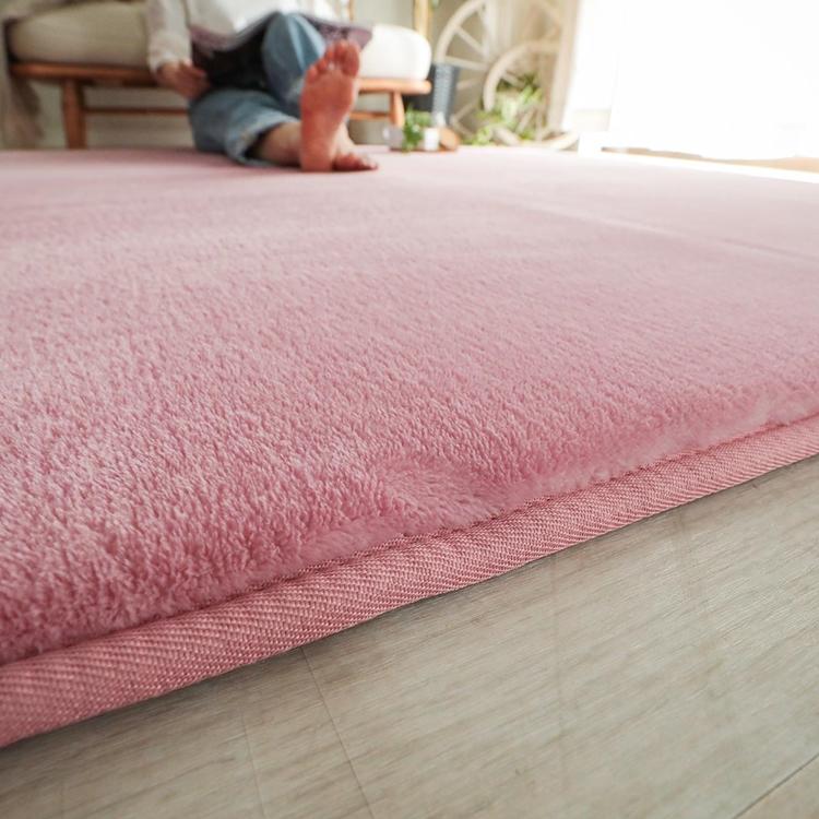 ソフル 130x190cm シュガーピンク ラグ マット リビングラグ すべり止め加工 洗える 撥水 低反発ウレタン オールシーズン ホットカーペット 床暖房 高級感 |  | 02
