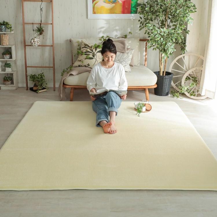 ソフル 130x190cm アーモンドオイル ラグ マット リビングラグ すべり止め加工 洗える 撥水 低反発ウレタン オールシーズン ホットカーペット 床暖房 高級感 |  | 01
