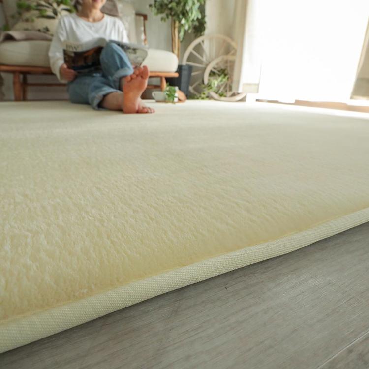 ソフル 130x190cm アーモンドオイル ラグ マット リビングラグ すべり止め加工 洗える 撥水 低反発ウレタン オールシーズン ホットカーペット 床暖房 高級感 |  | 02