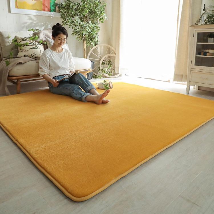 ソフル 190x240cm カジュアルマスタード ラグ マット リビングラグ すべり止め加工 洗える 撥水 低反発ウレタン オールシーズン ホットカーペット 床暖房 高級感 |  | 01